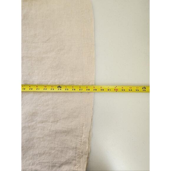 Domecil Dress Womens M/L Beige Sleeveless Square Neck Pinafore Pockets Natural - Picture 7 of 8